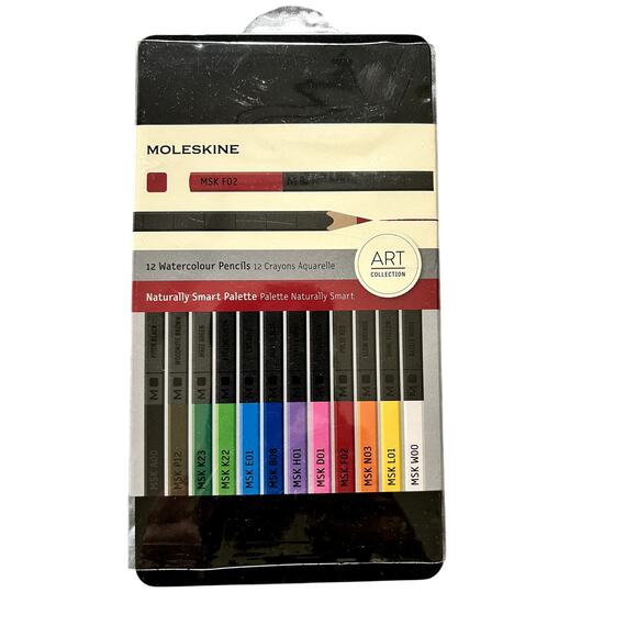 Moleskine 12 Watercolour Pencils Naturally Smart Asstd NWT - Picture 1 of 3